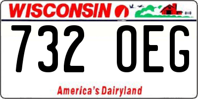 WI license plate 732OEG