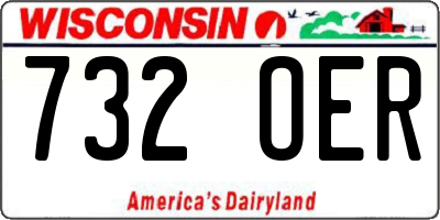 WI license plate 732OER