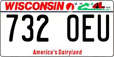 WI license plate 732OEU
