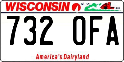 WI license plate 732OFA