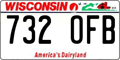 WI license plate 732OFB