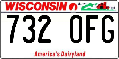 WI license plate 732OFG