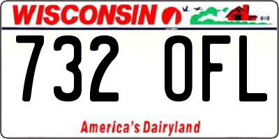 WI license plate 732OFL