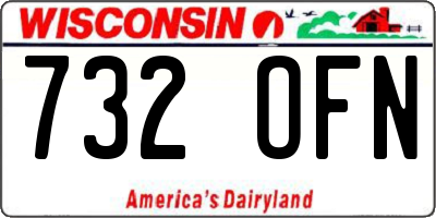 WI license plate 732OFN