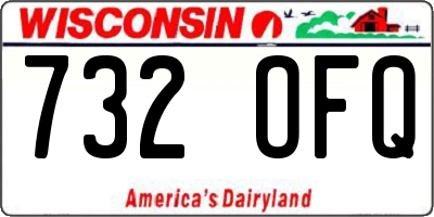 WI license plate 732OFQ