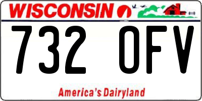 WI license plate 732OFV