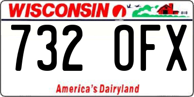 WI license plate 732OFX