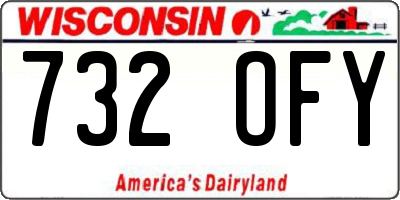 WI license plate 732OFY