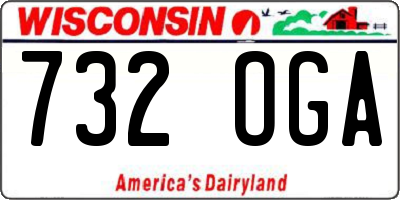 WI license plate 732OGA
