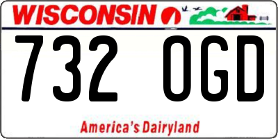 WI license plate 732OGD