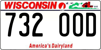 WI license plate 732OOD