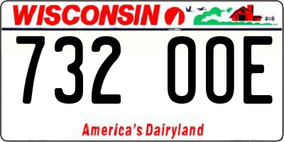 WI license plate 732OOE