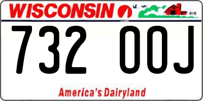 WI license plate 732OOJ