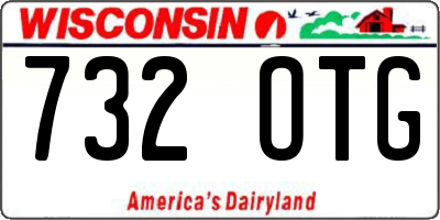 WI license plate 732OTG