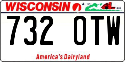 WI license plate 732OTW