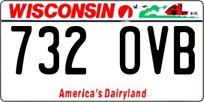 WI license plate 732OVB