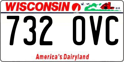 WI license plate 732OVC