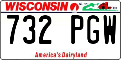 WI license plate 732PGW
