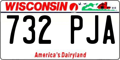 WI license plate 732PJA