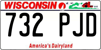 WI license plate 732PJD