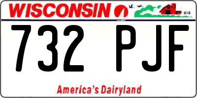WI license plate 732PJF