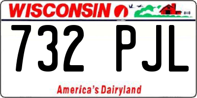WI license plate 732PJL
