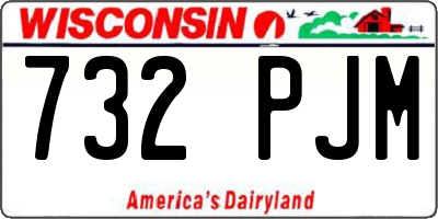 WI license plate 732PJM