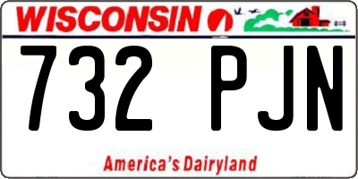 WI license plate 732PJN