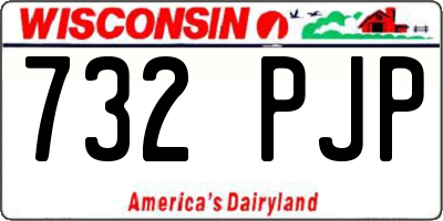 WI license plate 732PJP
