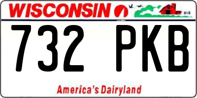 WI license plate 732PKB
