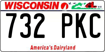 WI license plate 732PKC