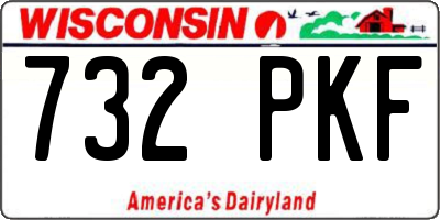 WI license plate 732PKF