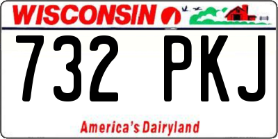 WI license plate 732PKJ