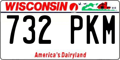 WI license plate 732PKM