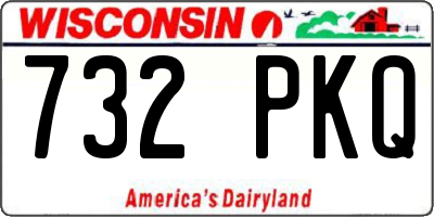 WI license plate 732PKQ
