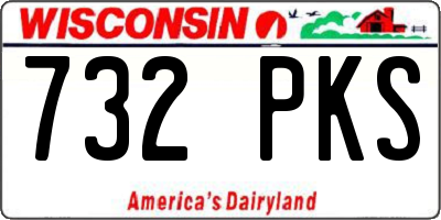 WI license plate 732PKS