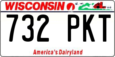 WI license plate 732PKT