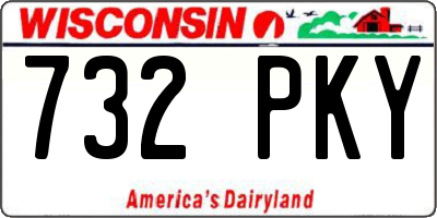 WI license plate 732PKY
