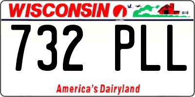 WI license plate 732PLL