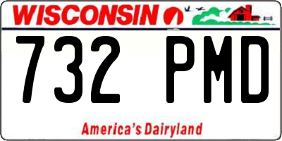 WI license plate 732PMD