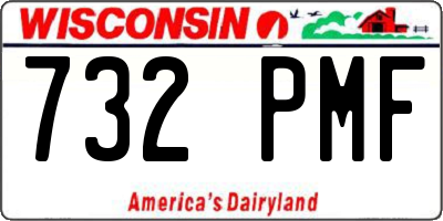 WI license plate 732PMF