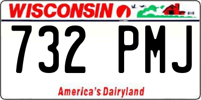 WI license plate 732PMJ