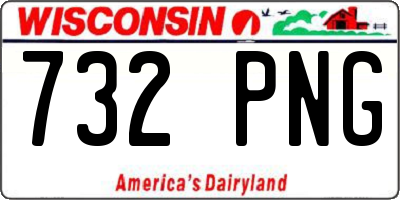 WI license plate 732PNG