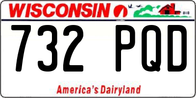 WI license plate 732PQD
