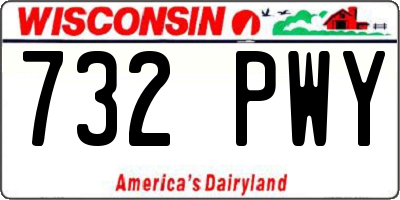 WI license plate 732PWY