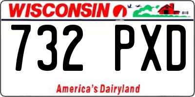 WI license plate 732PXD