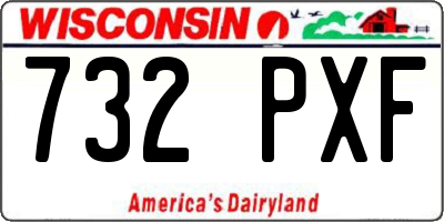 WI license plate 732PXF