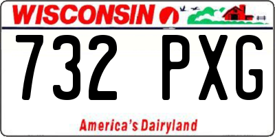 WI license plate 732PXG