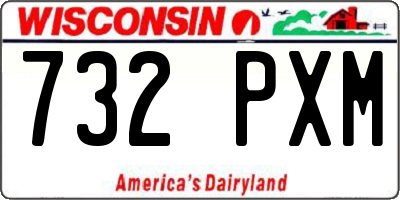 WI license plate 732PXM