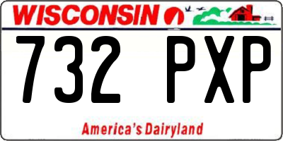 WI license plate 732PXP